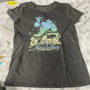 Disney Princess Medium Gray Short Sleeve Aladdin Graphic T Shirt